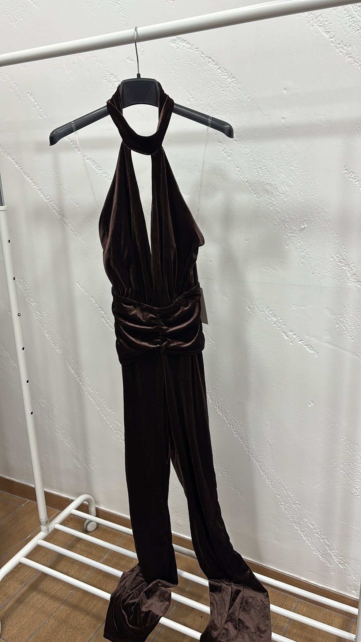 Jumpsuit velluto marrone