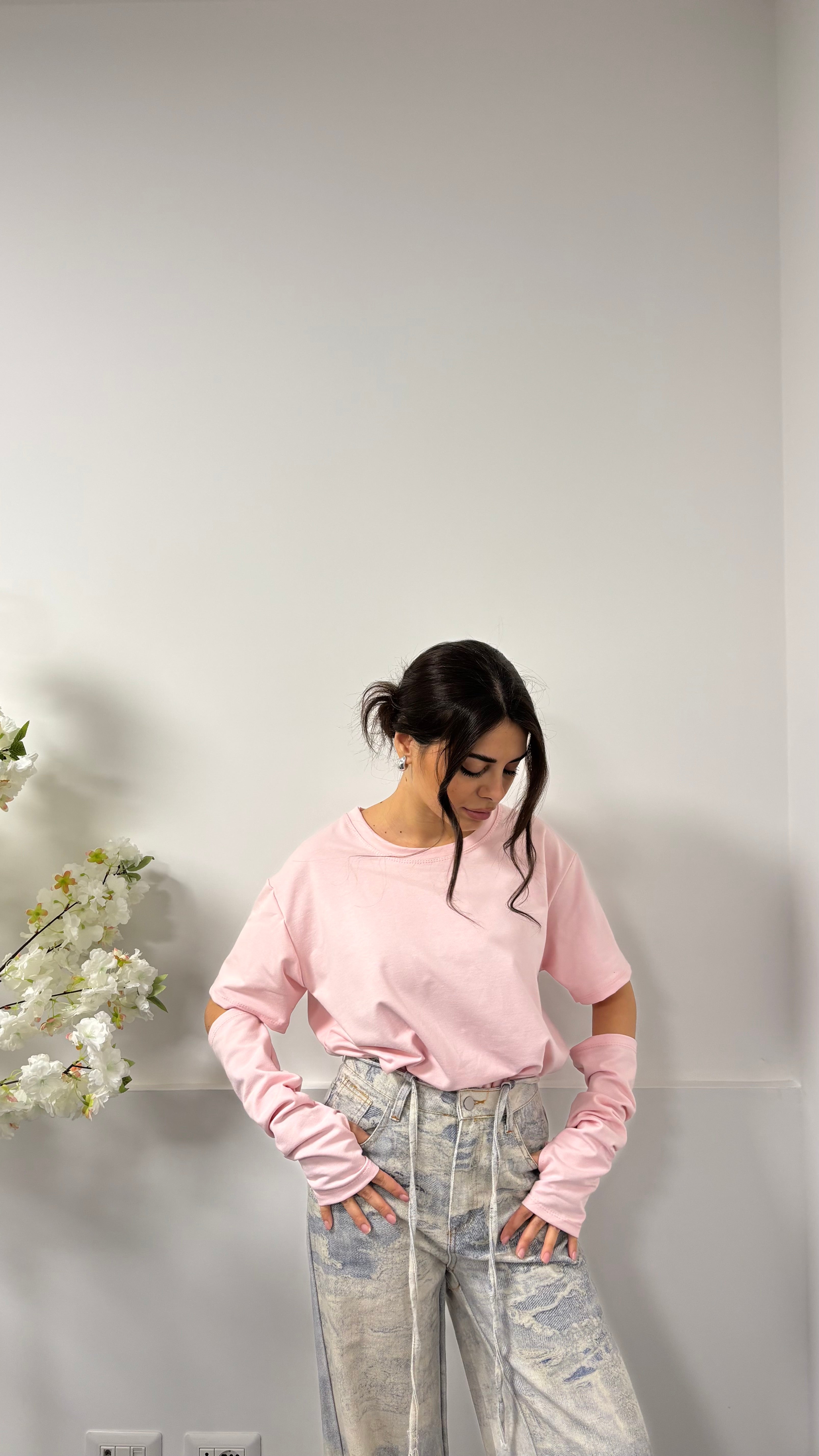 Maglia con manicotti