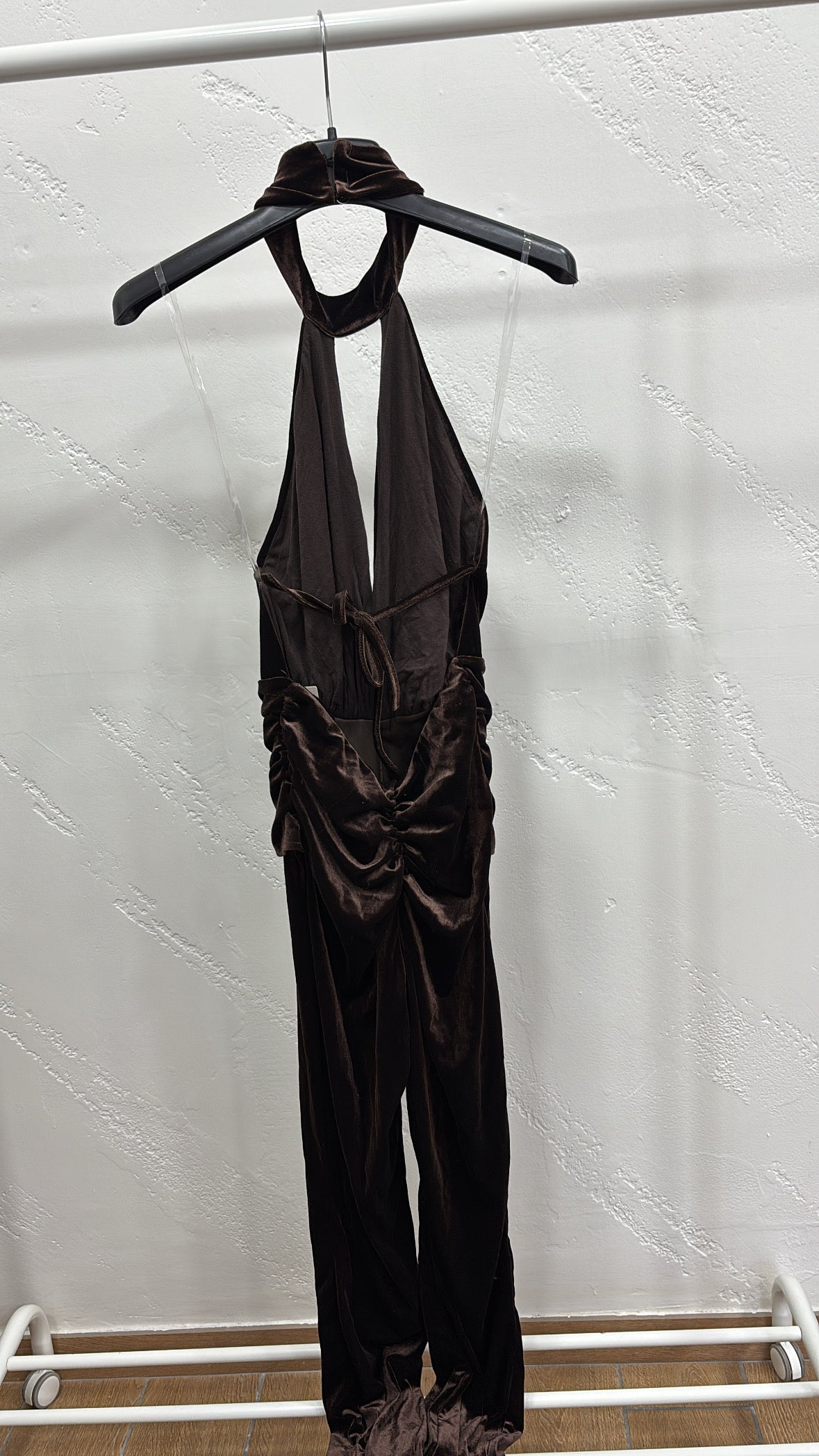 Jumpsuit velluto marrone