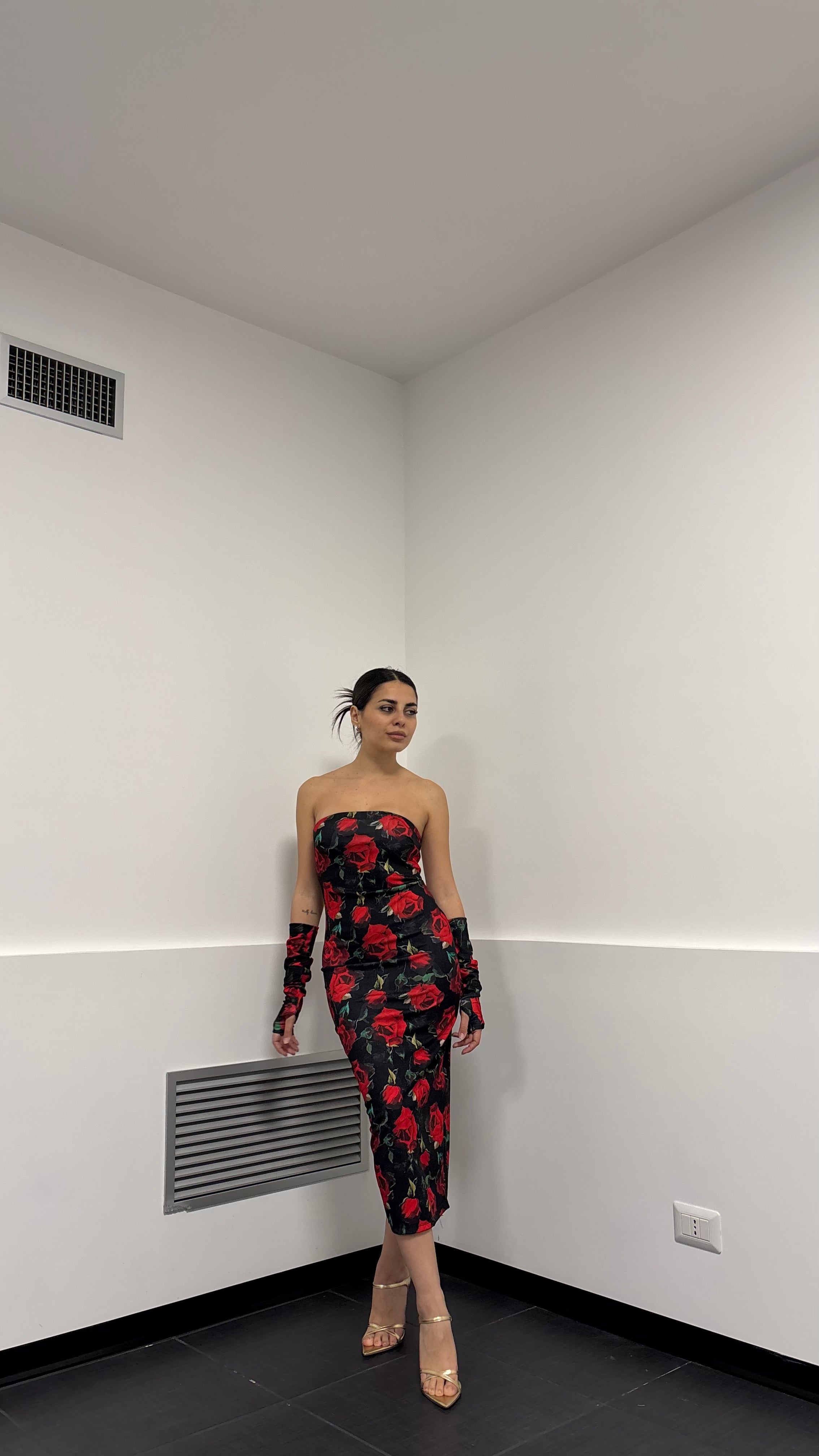 Dress con manicotti
