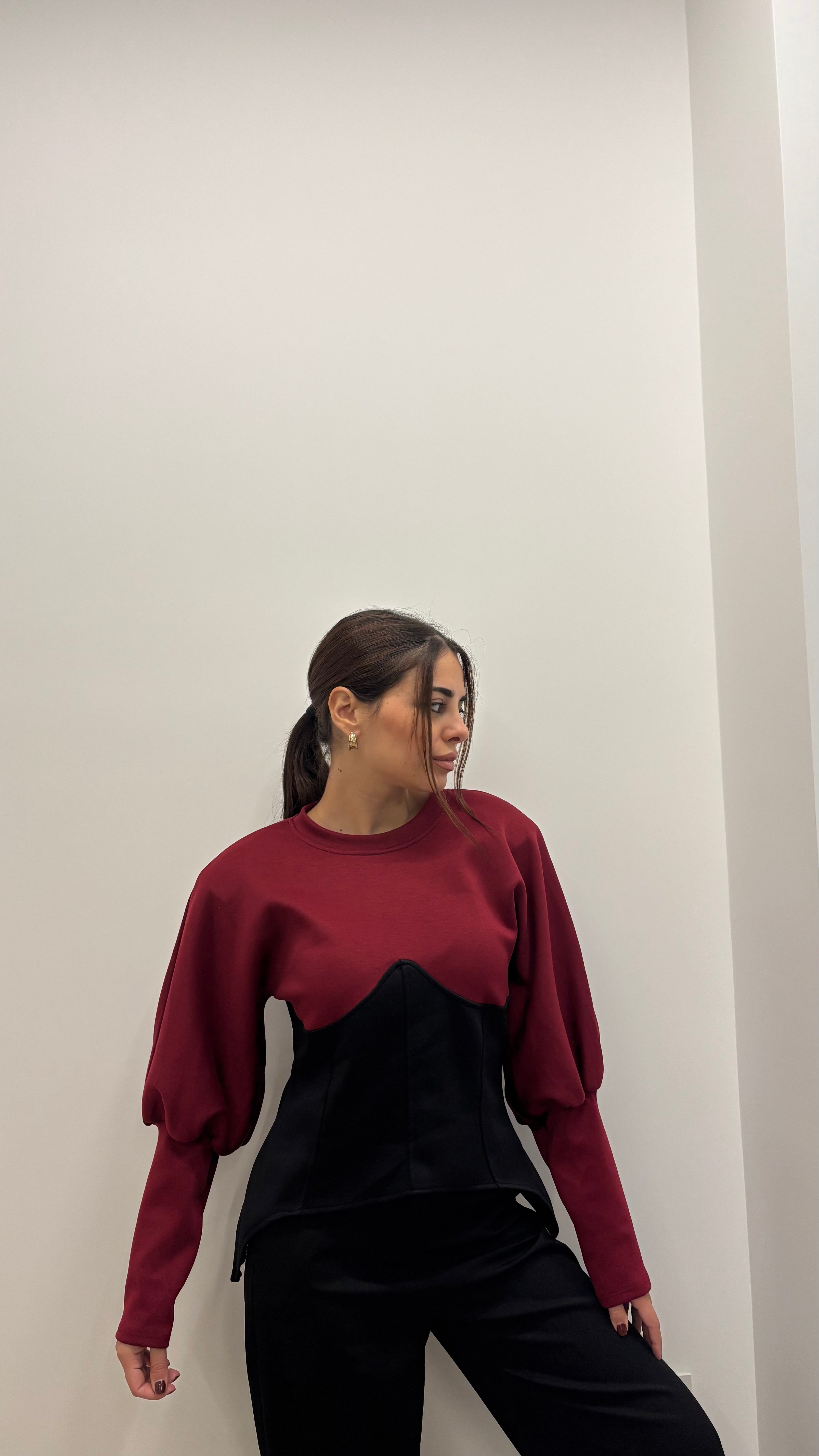 Felpa corsetto