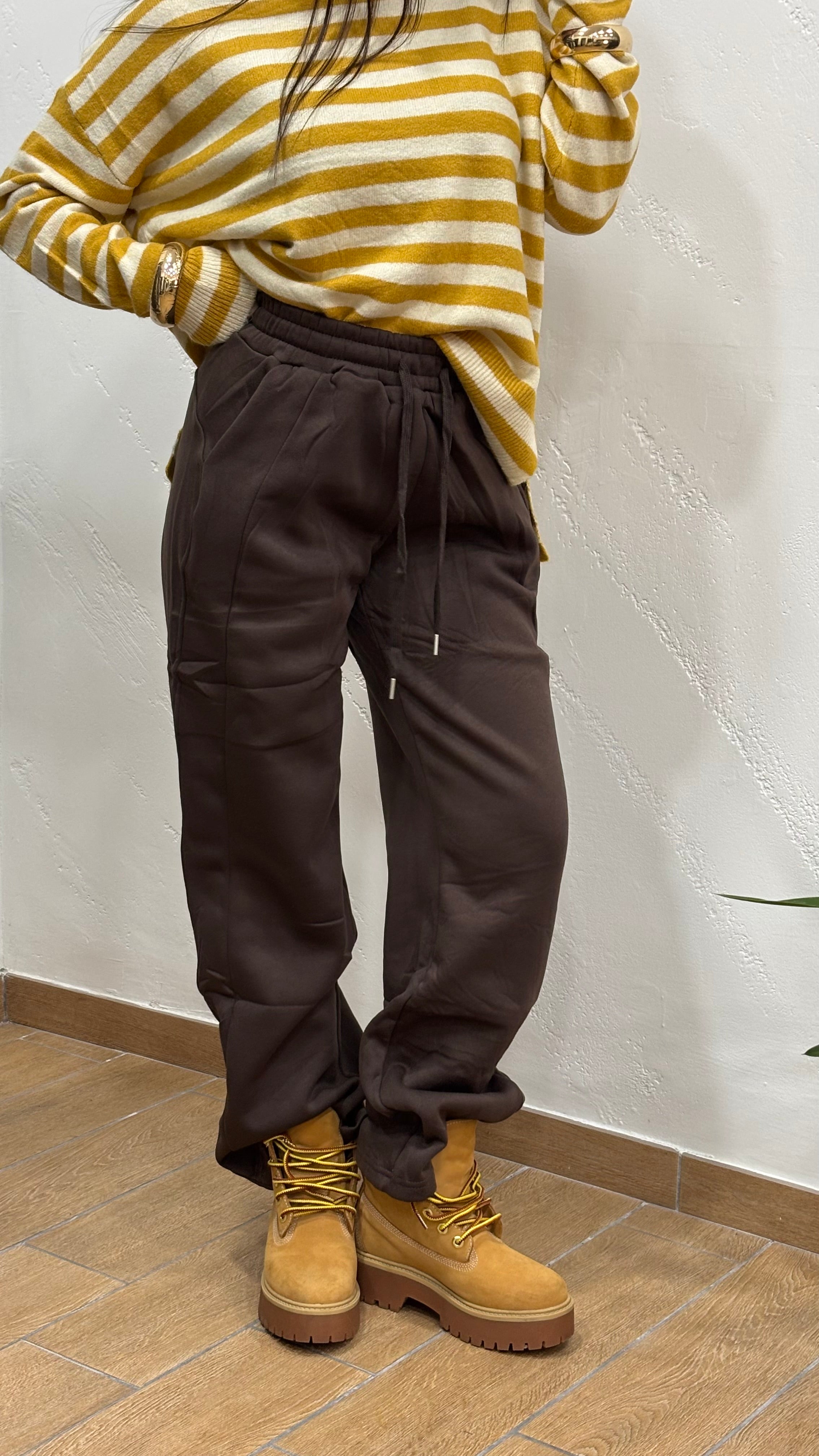 Pantaloni tuta felpati